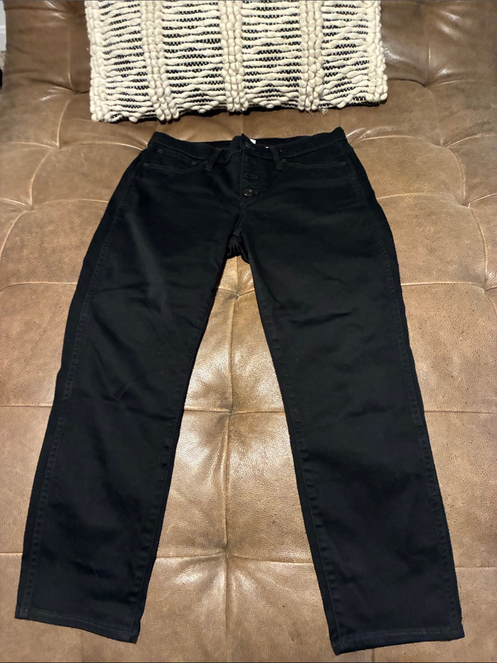 J. Crew Women's Black Straight-Leg Jeans